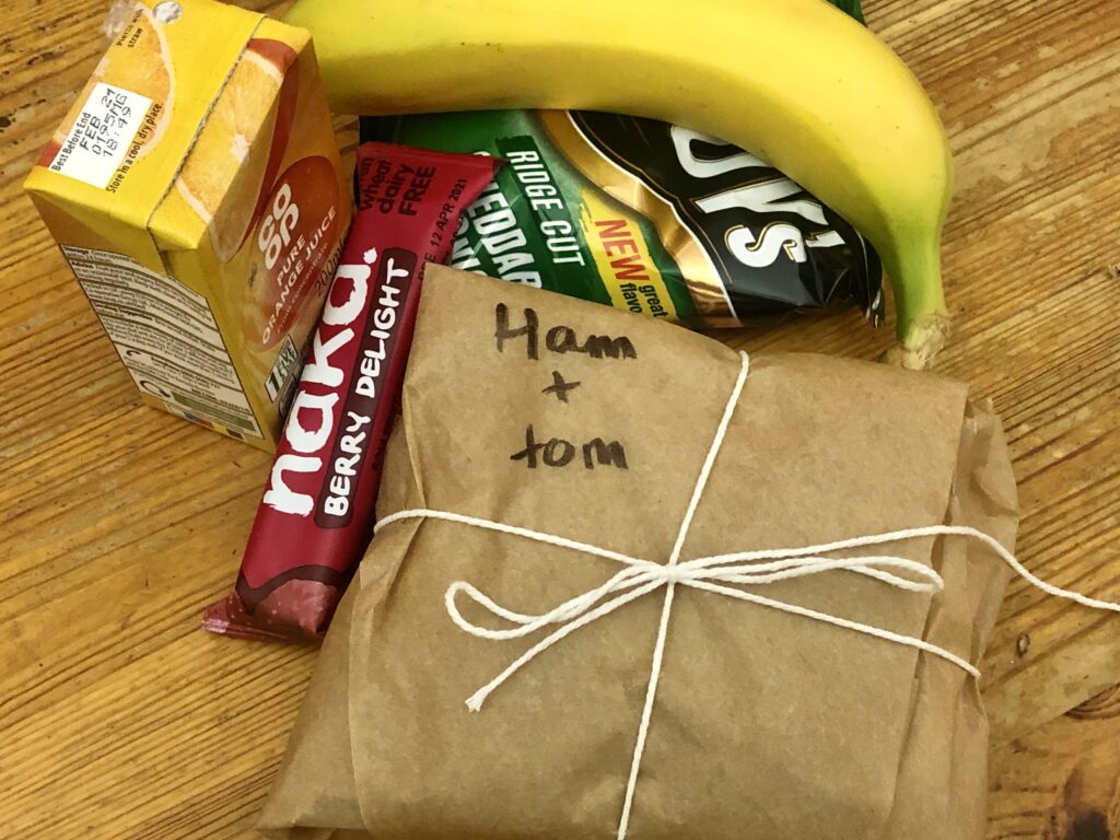 Photo of packed lunch included in services